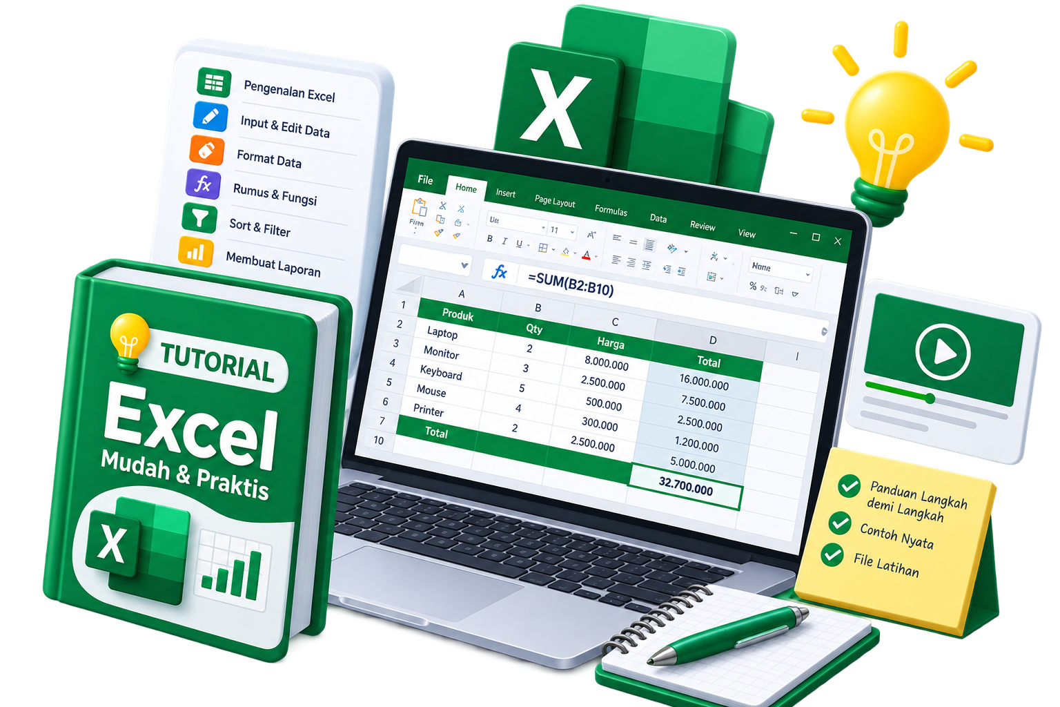 Preview Tutorial Excel